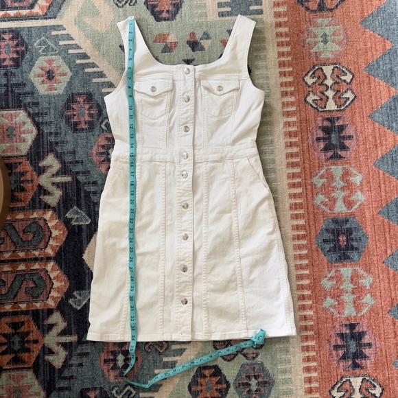 J. Crew White Denim button-down scoopneck dress with pockets - Picture 9 of 10